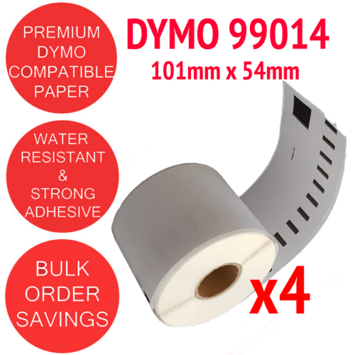 Compatible Dymo 99014 Shipping 54mm x 101mm [ 4 Rolls ]